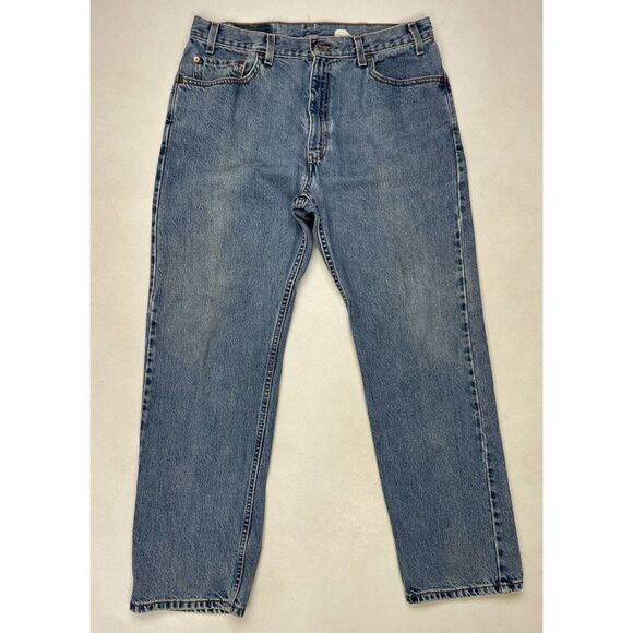 VINTAGE Levi's 505 Denim Jeans Men Size 34 X 30 Blue Tag Size 36 X 30 - Picture 1 of 10